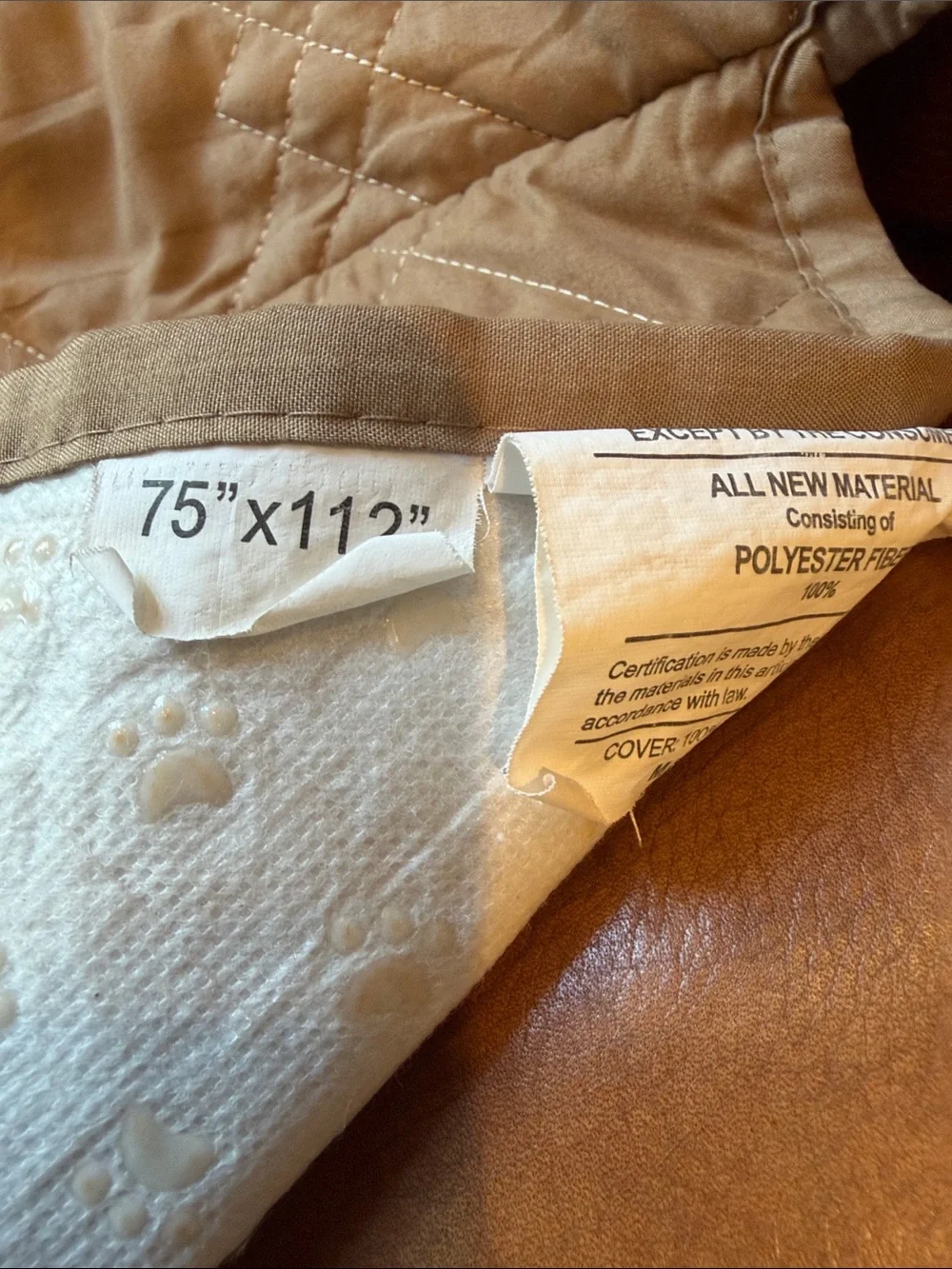 Quilted Sofa Protector Slipcovers in Light Taupe